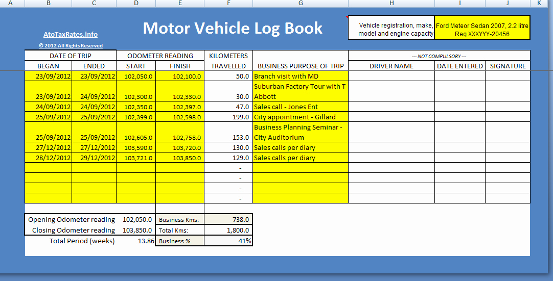 Fuel Log Book Template Excel Awesome Log Book Vehicle atotaxratesfo