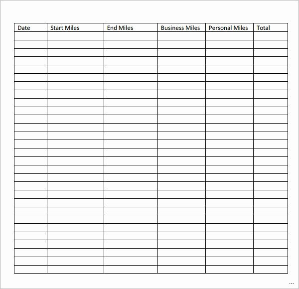 Fuel Log Book Template Excel Inspirational 22 Printable Mileage Log Examples Pdf