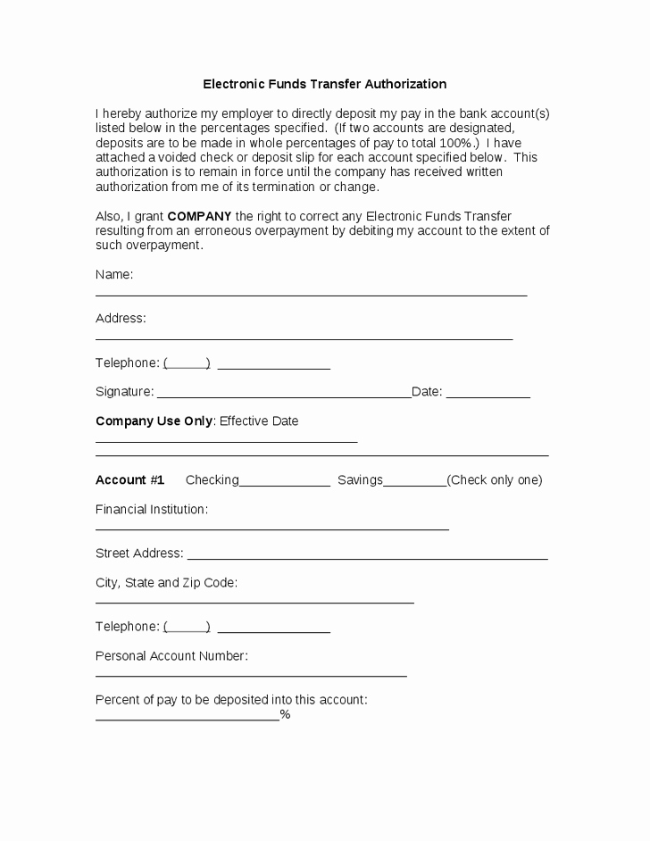 Fund Request form Template Awesome 22 Of Eft Transfer form Template