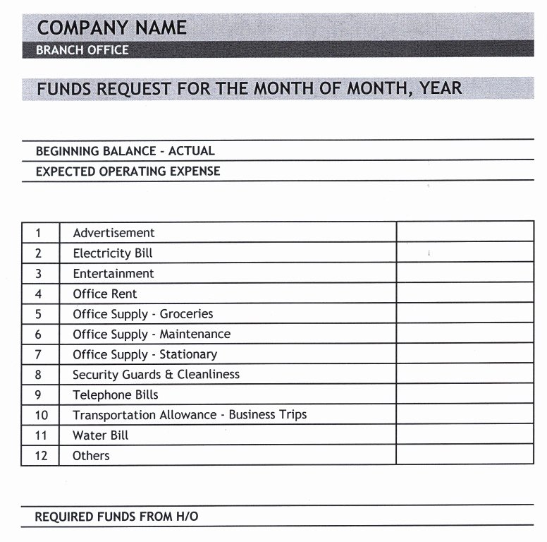 Fund Request form Template Elegant General Knowledge Library Expense Report Template