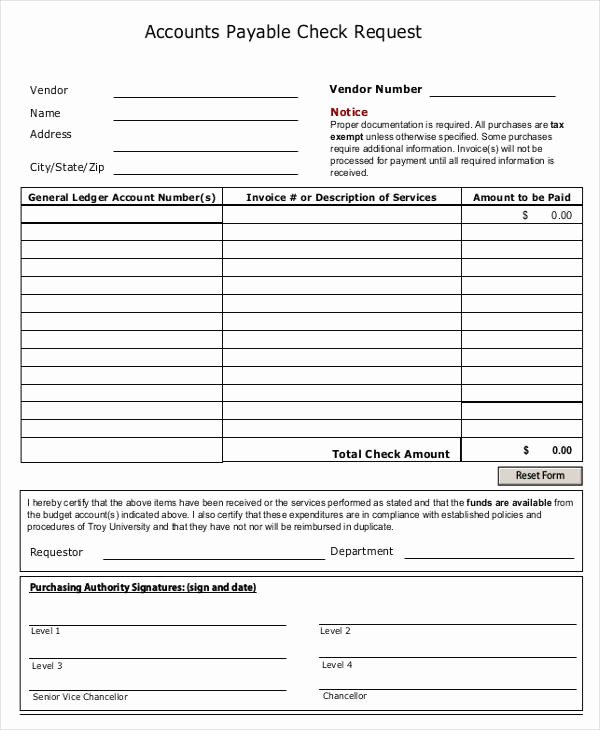 Fund Request form Template Fresh Check Request form 11 Free Word Pdf Documents Download