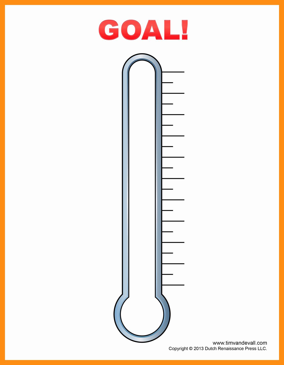 Fundraising Goal Chart Template Best Of Printable thermometer Goal Chart