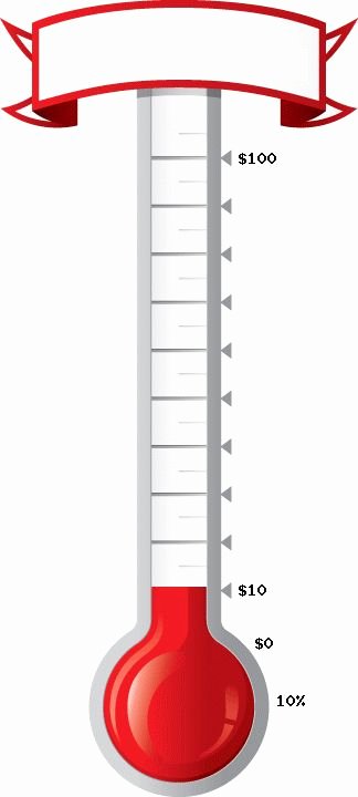 Fundraising Goal Chart Template Elegant Printable thermometer