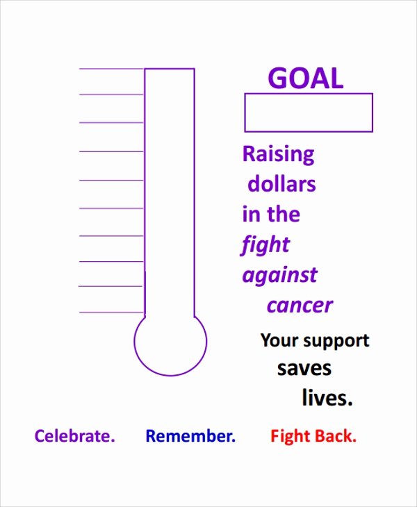 Fundraising Goal Chart Template Unique 10 Sample thermometer Templates