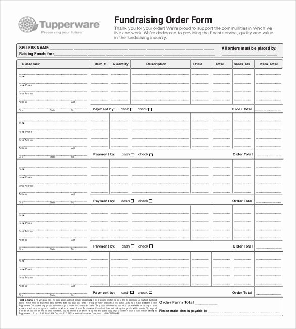 Fundraising order form Template Awesome 41 Blank order form Templates Pdf Doc Excel