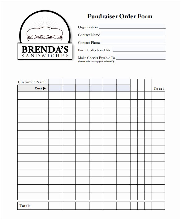 Fundraising order form Template Beautiful 29 order form Templates Pdf Doc Excel