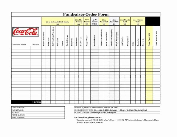 Fundraising order form Template Beautiful Fundraiser order Templates Word Excel Samples