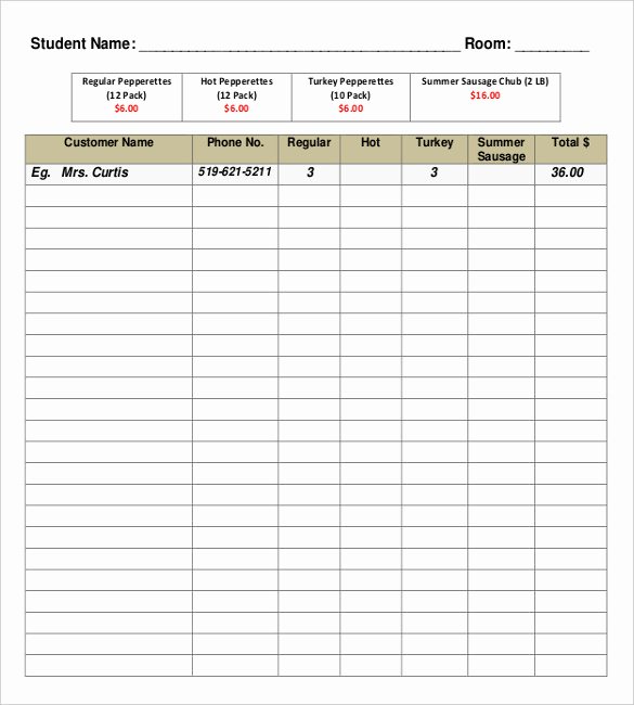 Fundraising order form Template Best Of 16 Fundraiser order Templates – Docs Word