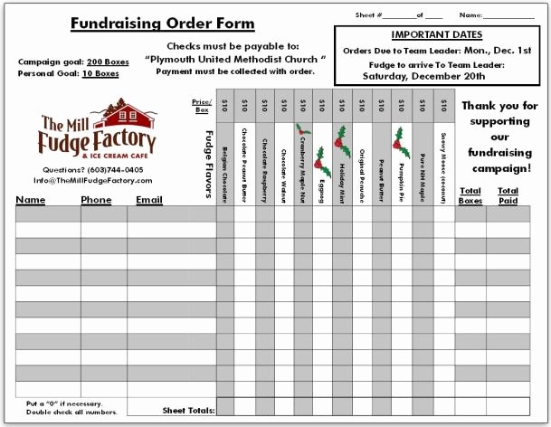 Fundraising order form Template Best Of Fundraiser order Templates Word Excel Samples