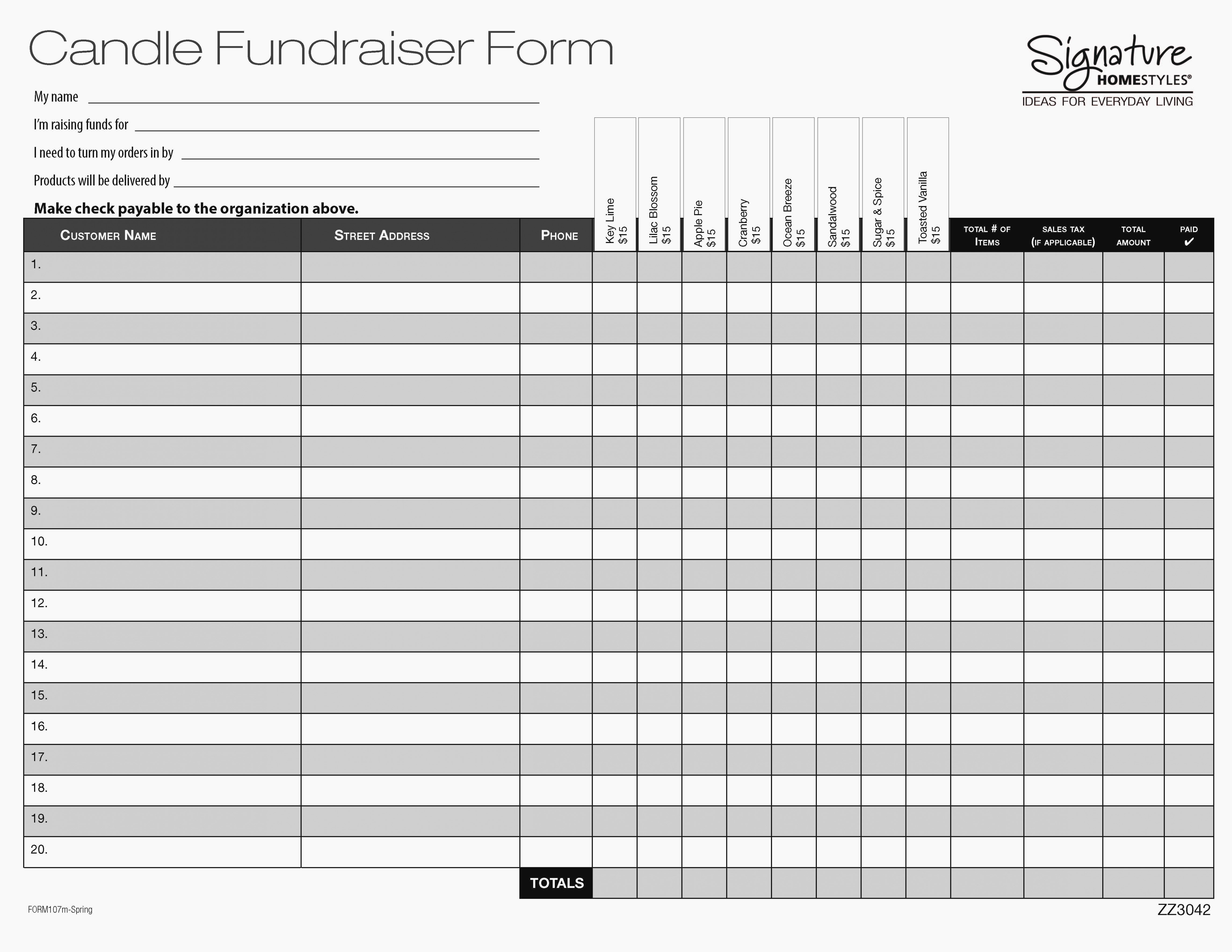 Fundraising order form Template Elegant 12 Ideas to organize Your Own Fundraiser