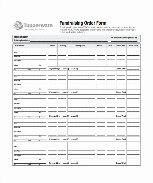 Fundraising order form Template Luxury order form Template 23 Download Free Documents In Pdf