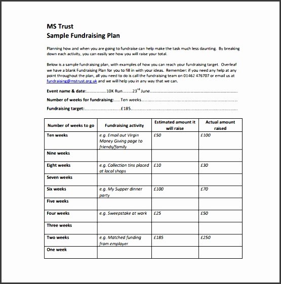 Fundraising Plan Template Free Best Of 9 Activity Plan Template Sampletemplatess Sampletemplatess