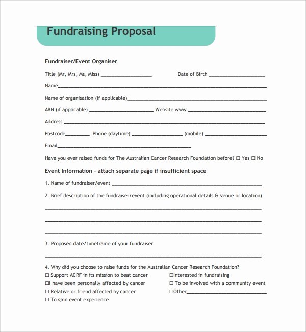Fundraising Plan Template Free Fresh 11 Fundraising Proposal Templates