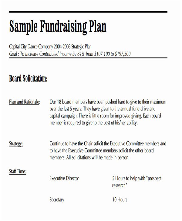 Fundraising Plan Template Free Lovely 19 event Plan Templates In Pdf