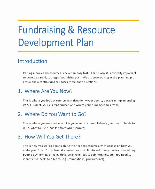 Fundraising Plan Template Free Unique 10 Development Plan Samples &amp; Templates Pdf Docs