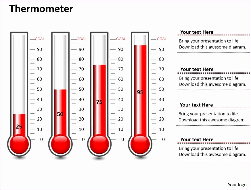 Free Editable Thermometer Template Excel Printable Templates