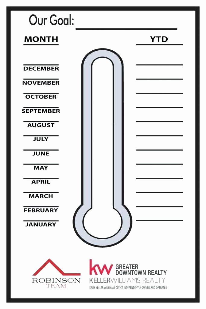 Fundraising thermometer Excel Awesome Goal thermometer Template Professional Chart Excel