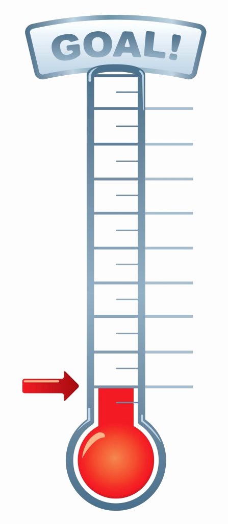 Fundraising thermometer Excel Beautiful Goal thermometer Template Professional Chart Excel