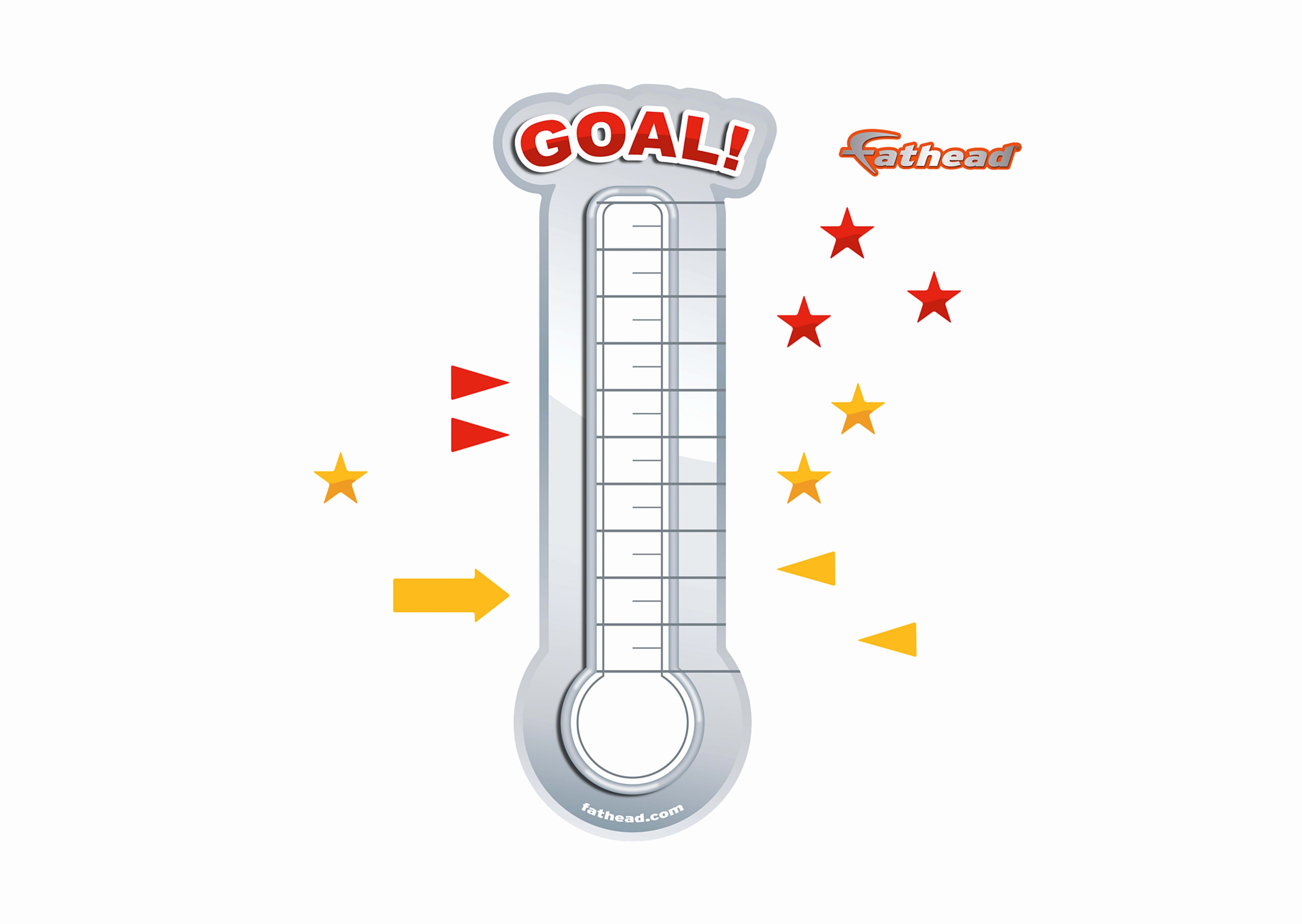 Fundraising thermometer Image Awesome Dry Erase Goal thermometer X Removable Wall