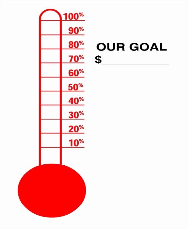 Fundraising thermometer Image Fresh 10 Sample thermometer Templates