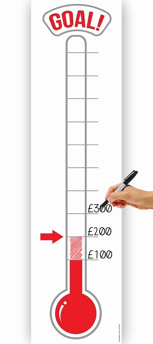 Fundraising thermometer Image Lovely Fundraising thermometer Banner 1 2m Buy Line at