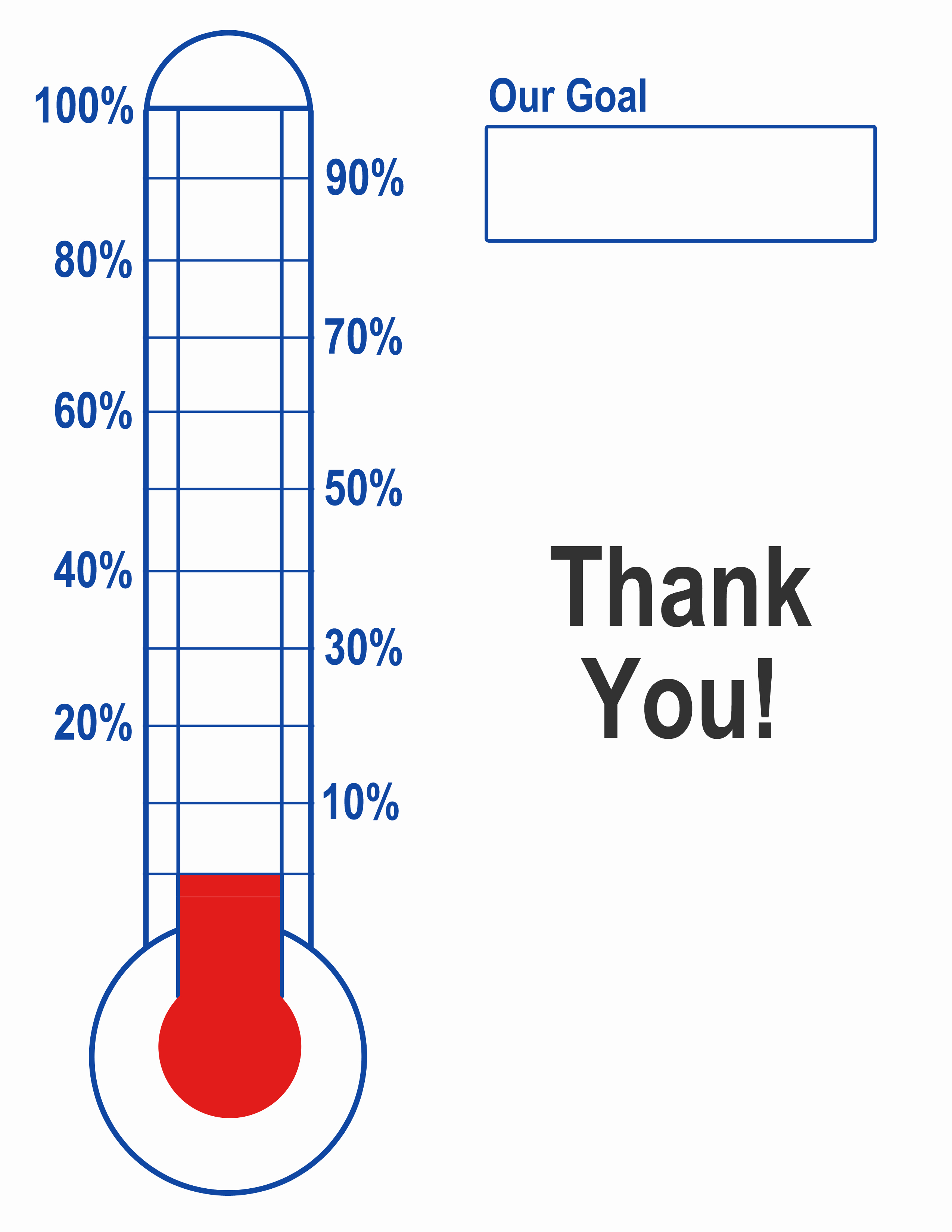 Fundraising thermometer Template Editable Best Of thermometer Template Fundraising Goal Blank &amp; Printable