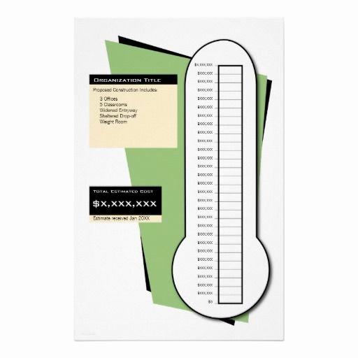 Fundraising thermometer Template Editable Fresh Fundraising thermometer Poster
