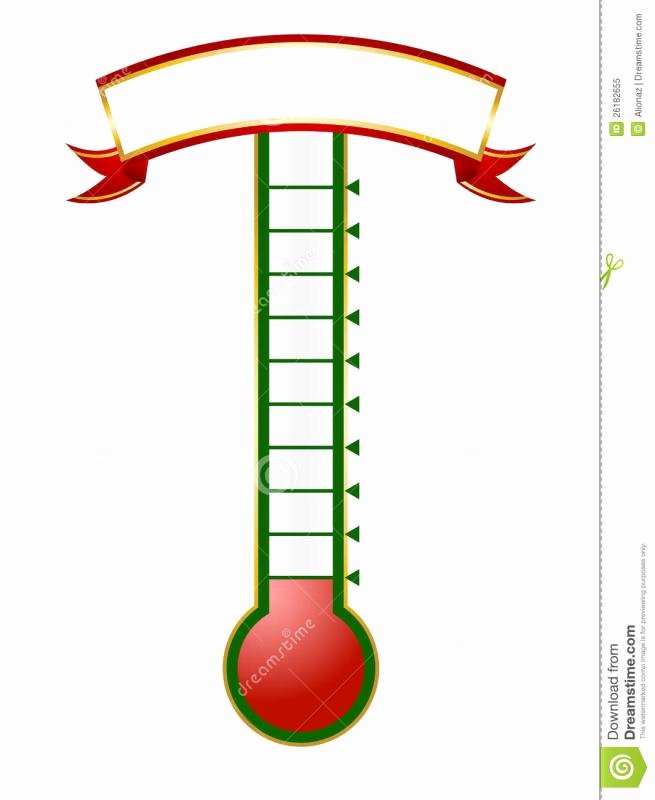 Fundraising thermometer Template Excel Awesome Goal thermometer Template