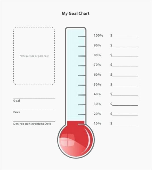 Fundraising thermometer Template Excel New Handy Goal thermometer Printable