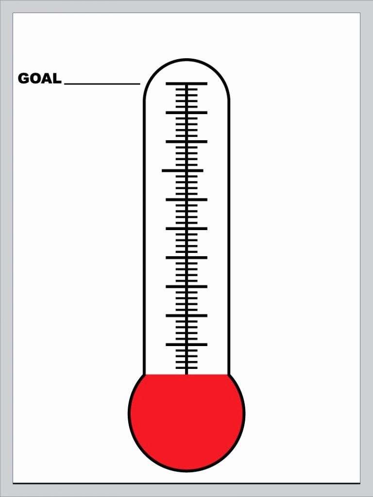 Fundraising thermometer Template Powerpoint Inspirational Goal thermometer Template Professional Chart Excel