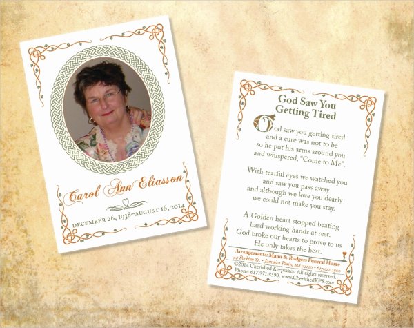 Funeral Memorial Card Template Beautiful 15 Funeral Card Templates Free Psd Ai Eps format