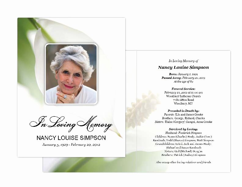 Funeral Memorial Card Template Beautiful Funeral Card Design Negocioblog