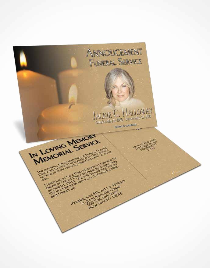 Funeral Memorial Card Template Elegant Bifold order Of Service Obituary Template Brochure Golden