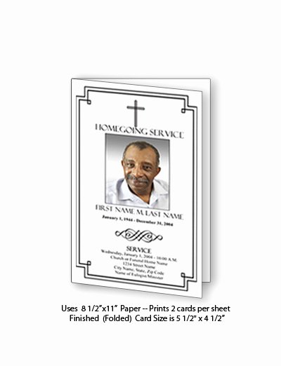 Funeral Memorial Card Template Inspirational Funeral Program Templates