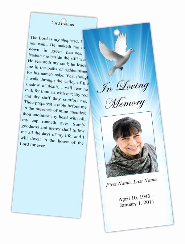 Funeral Memorial Card Template Lovely Funeral Programs and Memorial Cards Bookmarks