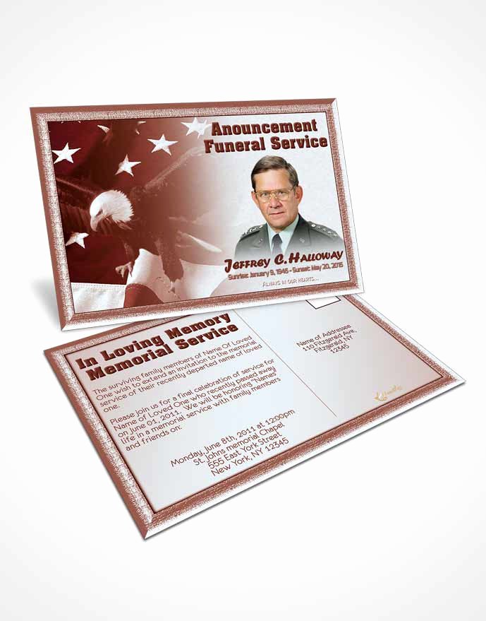 Funeral Memorial Card Template Unique Bifold order Of Service Obituary Template Brochure 2nd