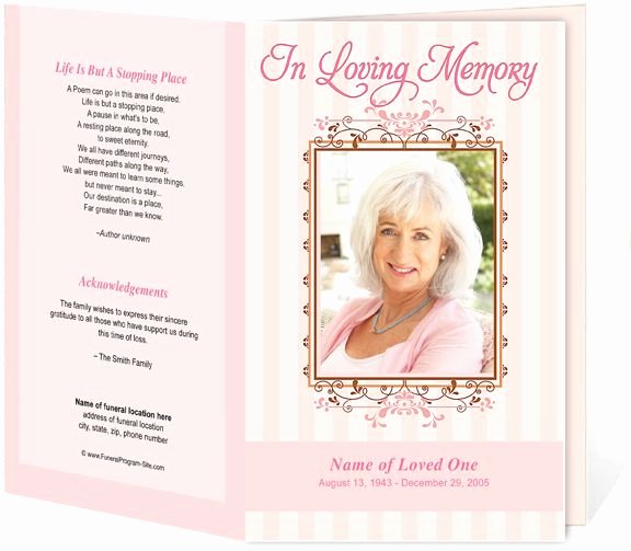 Funeral Memorial Card Template Unique Seraphina Preprinted Title Letter Single Funeral Programs