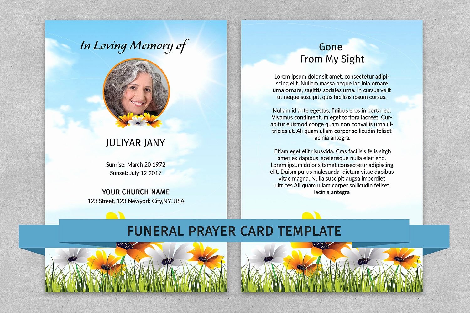 Funeral Prayer Cards Templates Beautiful Memorial Prayer Card Template