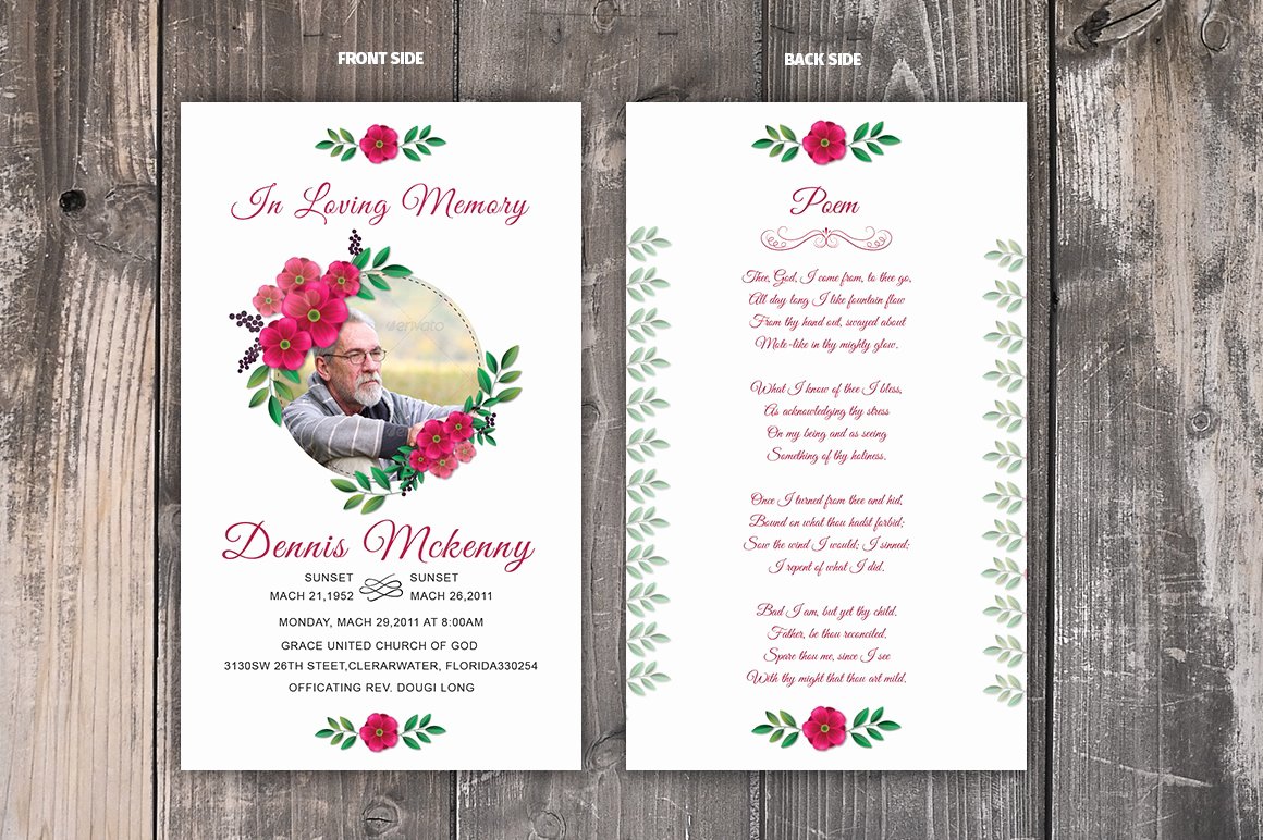 Funeral Prayer Cards Templates Elegant Funeral Prayer Card Template Card Templates Creative