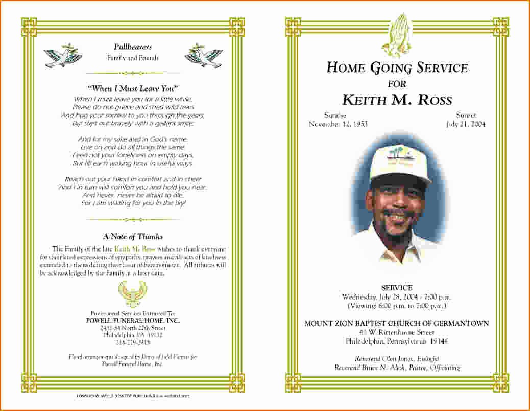 Funeral Program Templates Word Free Best Of 5 Free Funeral Program Template for Word
