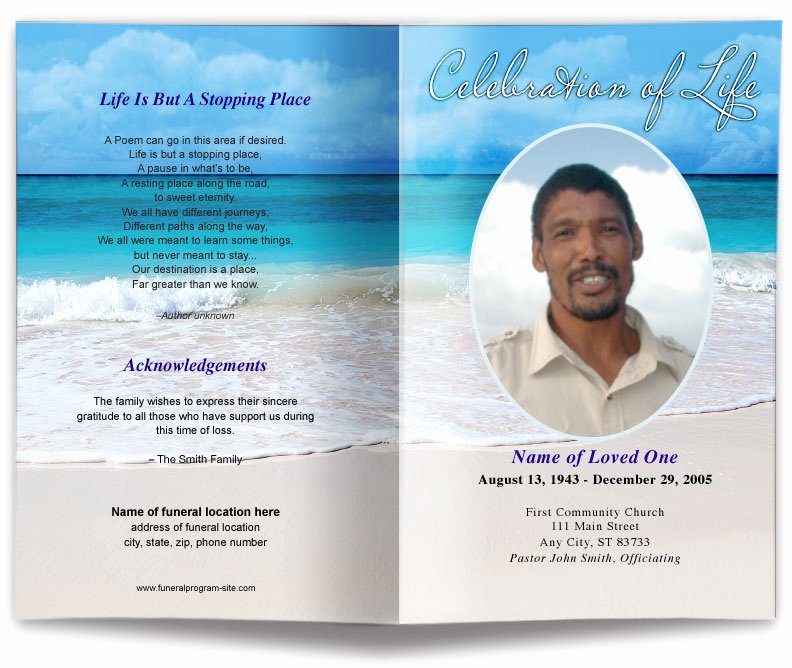 Funeral Program Templates Word Free Best Of Free Editable Funeral Program Template