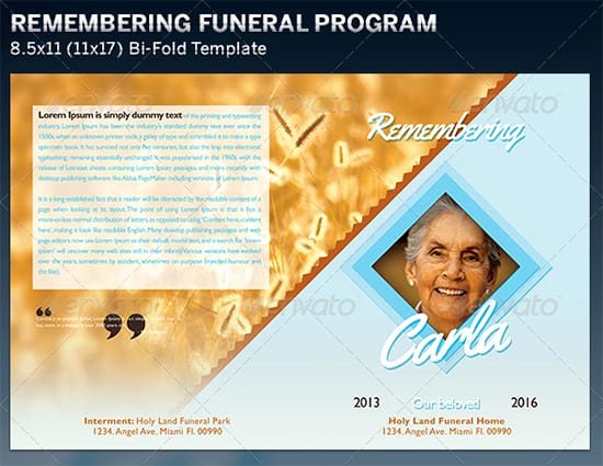 Funeral Program Templates Word Free New 7 Free Funeral Program Templates Excel Pdf formats