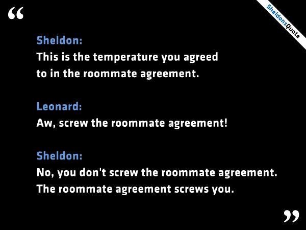 Funny Roommate Agreement Inspirational 1000 Images About Bazinga On Pinterest