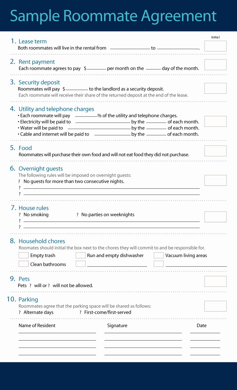 Funny Roommate Agreement Luxury 40 Free Roommate Agreement Templates &amp; forms Word Pdf