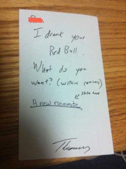 Funny Roommate Agreement Unique 20 Funny Notes From Roommates