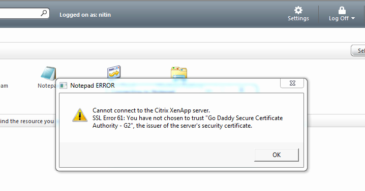 G.go/itcertificate Elegant Citrix Troubleshooting Steps Ssl Error 61 You Have Not