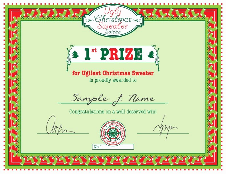 G.go/itcertificate Unique Christmas Decorating Award Certificate