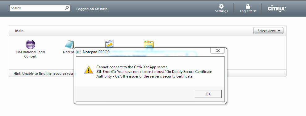 G.go/itcertificate Unique Citrix Troubleshooting Steps Ssl Error 61 You Have Not