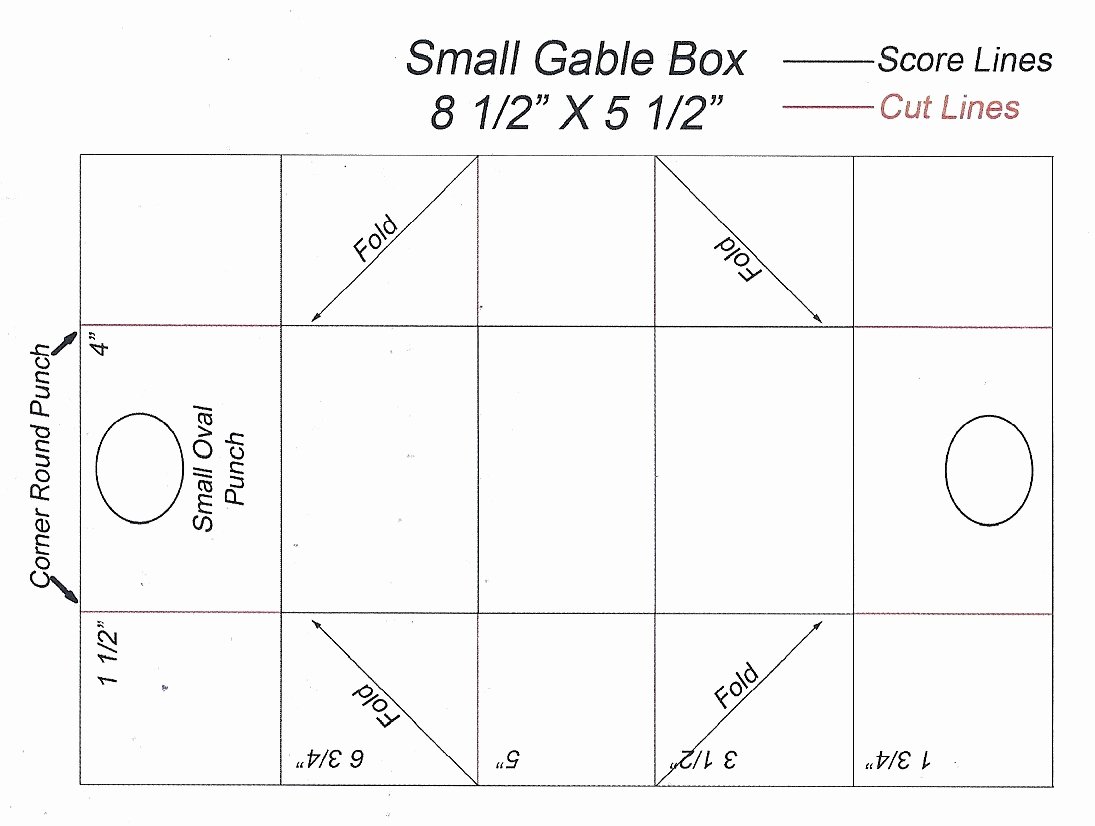 Gable Box Template Luxury Scrap Sprinkle Crop Open House