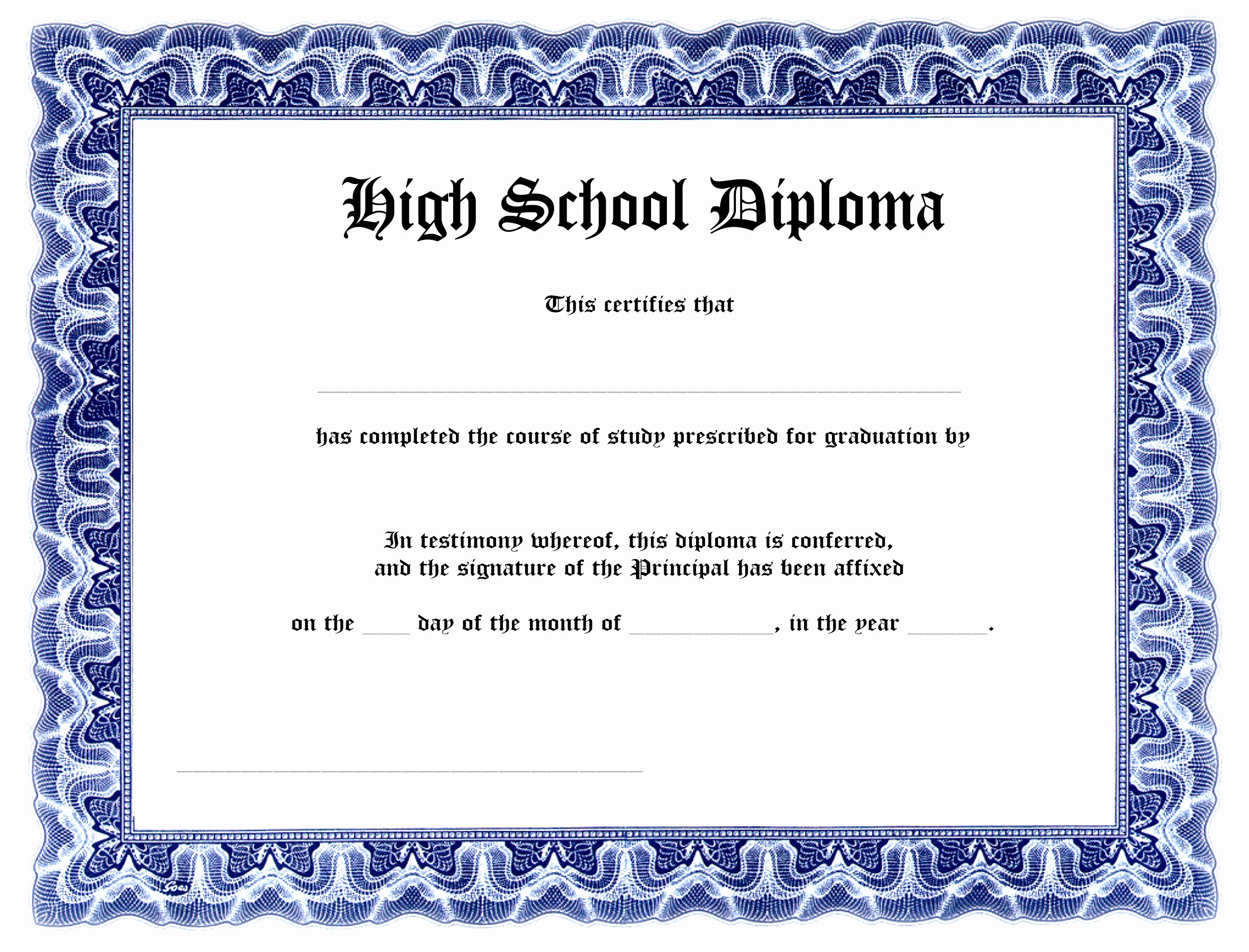 Ged Certificate Template Download Lovely 9 Printable Fake Diploma Templates Tiati